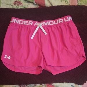Under Armour Women's Bright Pink Athletic Shorts